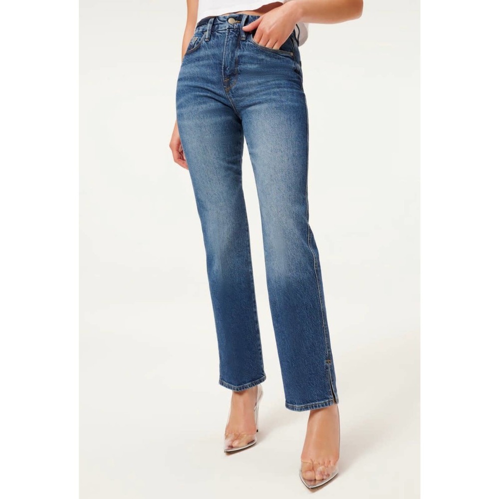 Good American Good Curve Straight Leg Plus Size Jeans